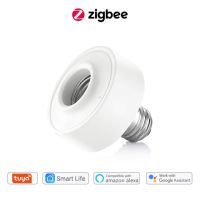 Loratap Tuya Smart Zigbee 3.0ที่วางตัวแปลงหลอดไฟช่องเสียบหลอดไฟ Led E27ทำงานร่วมกับ Google Home Alexa Echo รีโมทคอนโทรล Mqtt