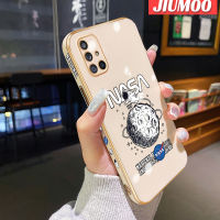 JIUMOO เคสปลอกสำหรับ Samsung A71 5G ลายท้องฟ้าใหม่พื้นผิวขอบสี่เหลี่ยมแบบนิ่มซิลิกาเจลกันกระแทกเคสมือถือรวมทุกเลนส์กล้องถ่ายรูปฝาครอบป้องกัน