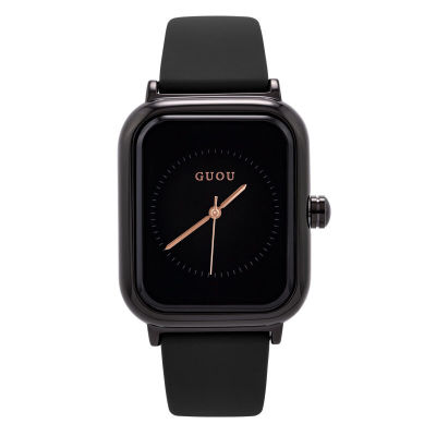 GUOU ใหม่นาฬิกาผู้หญิงใหม่ซิลิโคนธรรมดาสายคล้องนาฬิกาข้อมือผู้หญิงนาฬิกาสปอร์ตแฟชั่นผู้หญิง