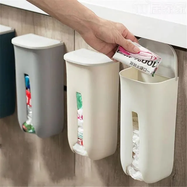 Auspicious-wall Mounted Garbage Bag Storage Box Kitchen, 53% OFF