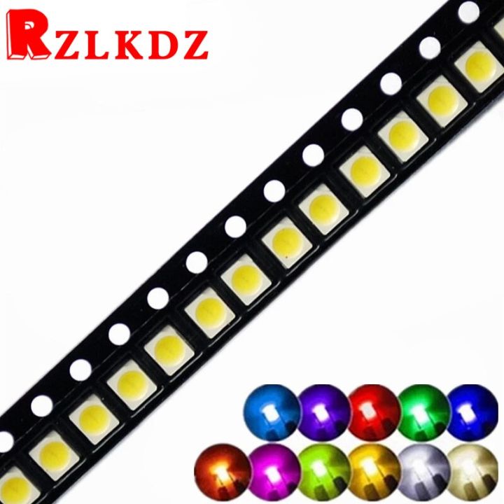 100pcs 1210 3528 SMD LED diodes light RGB Pink UV White red yellow green blue 3.5*2.8*1.9mmElectrical Circuitry Parts