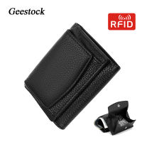 Geestock Women Wallets for Genuine Leather Female Coin Purse Wallet RFID Anti-theft Card Holder Mini Bag Portable Clutch Wallet