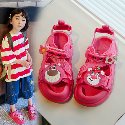 New style รองเท้าแตะเด็กผู้หญิงรุ่นใหม่ 2023 ฤดูร้อนสวมใส่สบายเป่าโถวแฟชั่นน่ารักเด็กกลางและใหญ่รองเท้าชายหาดรองเท้าลำลองรองเท้าเด็ก