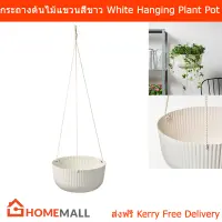 กระถางต้นไม้แขวน modern วินเทจ ร่วมสมัย กระถางต้นไม้ กระถางสวยๆ สีขาว (1ใบ) Hanging Planter Pot Stands Flower Pot Hanger Garden Pots White Color (1unit)