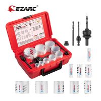 EZARC Bi-Metal Hole Saw Kit 13pcs Hole Saw Cobalt Drill Hole Cutter Set with Mandrels for Soft Metal Sheet Wood Drywall Aluminum