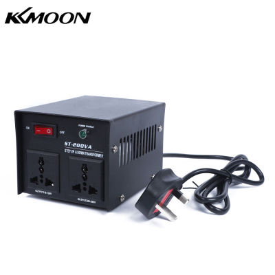 KKmoon อัจฉริยะที่มีประสิทธิภาพ Step Up Down Transformer 200W ใช้เครื่องใช้ไฟฟ้าในครัวเรือนหม้อแปลงแรงดันไฟฟ้า