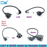 90 Degree 8P8C FTP STP UTP Cat5 RJ45 Male to Female With Screw Hole Extension Cable LAN Ethernet Network for Computer Router