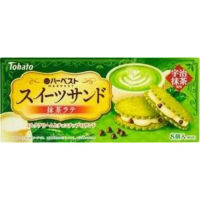 Tohato Harvest Sweets Sand Matcha Latte Snack Pack - บิสกิตไส้ครีมมัทฉะ 154เ