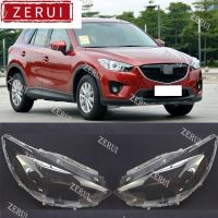 ZR สำหรับ Mazda Cx5 CX 5 Cx-5 2013 2014 2015 2016ฝาครอบไฟหน้าไฟฉายคาดศีรษะที่คลุมหลอดไฟหลอดไฟหน้าที่คลุมหลอดไฟฝา Lampu Depan เลนส์ไฟหน้า