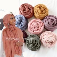 {Warm scarf}105X190Cm One Piece Women Oversize Solid Plain Scarf Shawls Head Wraps Viscose Cashmeหักเห Hijabs Pashmina