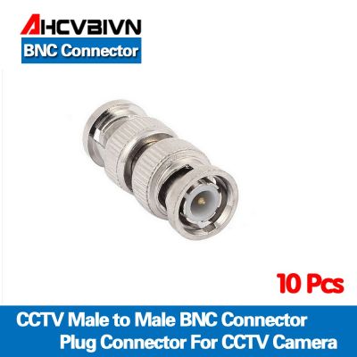 【Quality】 AHCVBIVN 10ชิ้น/ล็อตกล้องวงจรปิดอุปกรณ์เสริม BNC ชายชายกล้องวงจรปิด Security Coax Coupler วิดีโอ BNC Connector Adapter RF Convertor