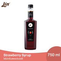 ลิน ไซรัป กลิ่นสตรอเบอร์รี่ น้ำเชื่อมสำหรับมิกซ์ดริ๊งค์ (ขนาด 750 มล.) Lin Fruit Flavored Syrups (Strawberry)