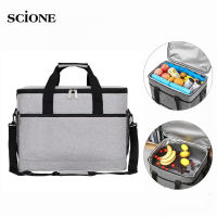 Outdoor Camping Storage Bag ถุงอาหารกลางวัน Waterproof Cooler Insulated Thermal Large Meal Bag Picnic Food Portable Tote X592D