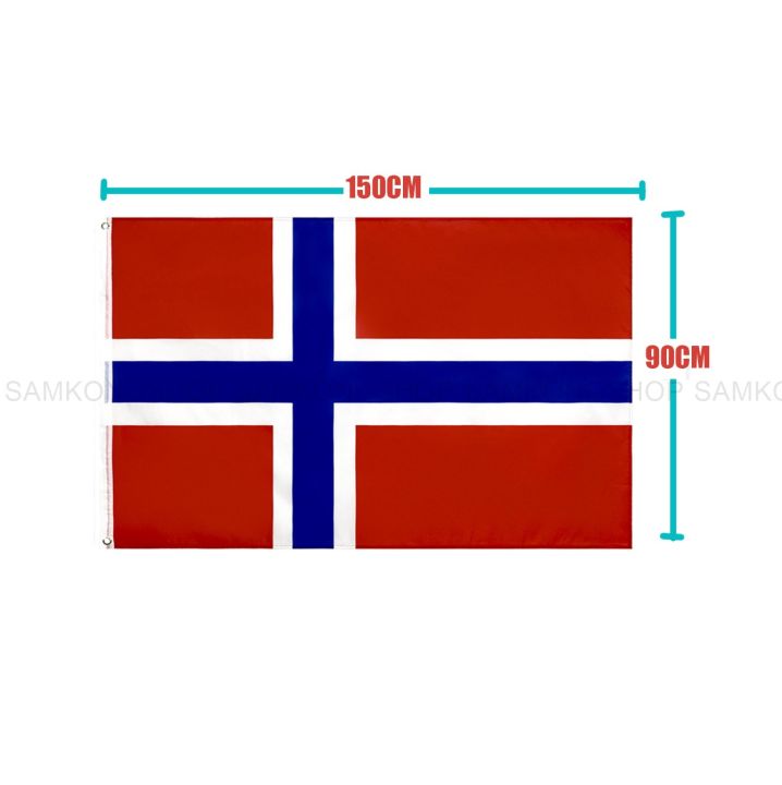 ธงชาตินอร์เวย์-norway-นอเวย์-ธงผ้า-ทนแดด-ทนฝน-มองเห็นสองด้าน-ขนาด-150x90cm-flag-of-norway-ธงนอร์เวย์-kingdom-of-norway-ราชอาณาจักรนอร์เวย์