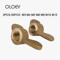 2Pcs-50Pcs Solid Brass Wing Nuts Butterfly Nuts Hand Tighten Nuts For Bolts &amp; Screws M3 M4 M5 M6 M8 M10 M12 Nails  Screws Fasteners