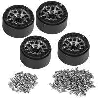 4PCS 1.9 Metal Beadlock 12 Hole Wheel Hub Rims for 1/10 RC Crawler Axial SCX10 90046 AXI03007 Traxxas TRX4 D90