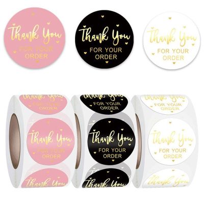 hot！【DT】▫◑  Bronzing Thank You Stickers Wedding Labels Kids Reward Diary Scrapbook Stationery Sticker Gold Stamping
