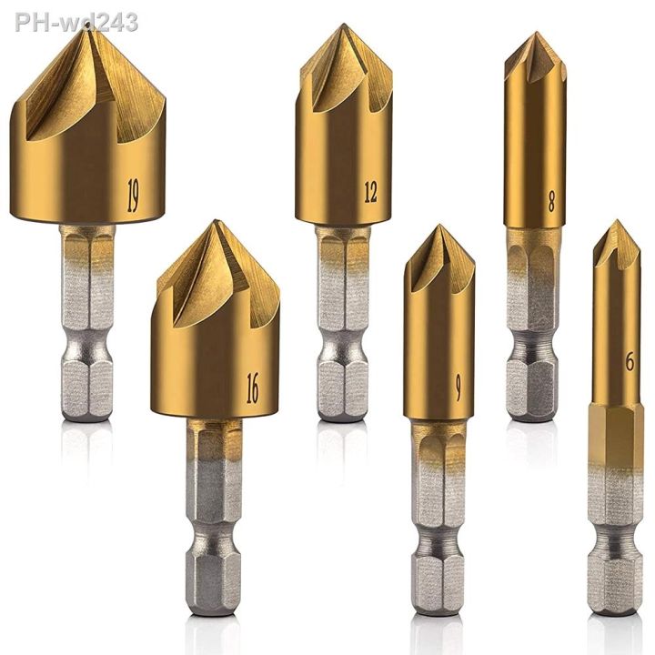 6pcs-6-8-9-12-16-19mm-hss-countersink-boring-drill-bit-set-for-wood-metal-quick-change-drill-bit-tool-hex-chamfer-drill-tool-set