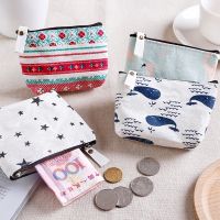 Fabric Zipper Small Coin Holder Pouch Cute Cartoon Animal Card Holder Key Bag Money Bags for Girls Ladies Purse Children