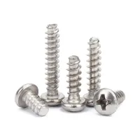 10/50X 304 Stainless Steel Cross Recess Phillips Pan Round Head Flat End Self Tapping Screw M1.2 M1.4 M1.7 M2 M2.6 M3 M3.5 M4 M5