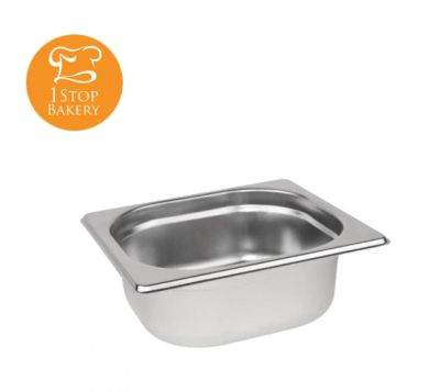 Stainless Steel Service Pan GN 1/6x 65mm.dim 176x162x65mm /ถาดสแตนเลส