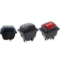 16A 250VAC 20A 125VAC Car Boat fixed&amp; Momentary ON-OFF-ON SPST 6 Pin Rocker Toggle Switch 3 Position Plastic Waterproof