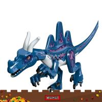 WUHUI 1pcs 28cm Big Figures Blocks Jurassic Dinosaurs Tyrannosaurus Rex Wyvern Velociraptor Stegosaurus Bricks for Preschool Children Ages Kids Compatible with All Brands