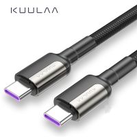 Kuulaa 100W PD USB Type C เป็น สายชาร์จ Super QC 4.0 USB-C สายเคเบิล สําหรับ Macbook Samsung OPPO Xiaomi Huawei