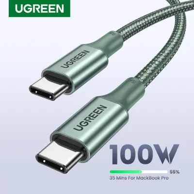 UGREEN สายชาร์จ สายชาร์จเร็ว 100W USB C To USB C Charging Cable Type C PD Nylon Braided Charging Cable Model: 90794