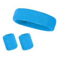 831C Colorful Wristband Wrist Wrap Elastics Breathable Headband Knitted Powerlifting Bandage Wrist Support Fitness Brace Set