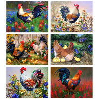 Diamond Embroidery Painting Cross Stitch Rooster Animal Picture Rhinestones Christmas Gift Full Square Diamond