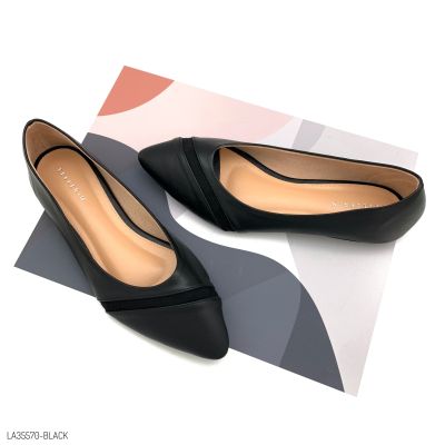 HaloBangkok รองเท้า Flat Shoes หนังไมโครไฟเบอร์ รุ่น LA35570