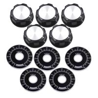 10PCS(5+5) Potentiometer Knob Kit MF-A03 Dial Knob + MF-A03 Bakelite Knob With Scale Plate Sheet Scale Digital Potentiometer Set WATTY Electronics