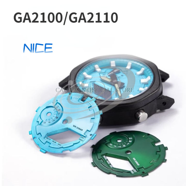 casiไม้โอ๊คสำหรับ-g-shock-ga-2100-ga-2110ดัดแปลงวงแหวนหน้าปัดเรืองแสงเครื่องชั่งนาฬิกาแบบ-diy-แหวนปรับค่าดัชนีอุปกรณ์หน้าปัดนาฬิกา