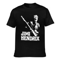 เสื้อยืดแขนสั้น พิมพ์ลาย Jimi Hendrix Rock N Roll ขนาดเล็ก สีดํา สไตล์คลาสสิก สําหรับผู้ชาย
