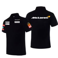 New Mclaren Racing Tee Breathable Lapel Collar Polo Shirt Cotton Slim Fit Men Casual Short Sleeve T-shirt Tops