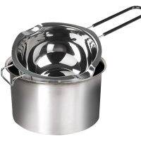 6-Pack Stainless Steel Double Boiler, Heat-Resistant Handle 2 Cup Capacity, Universal Pad