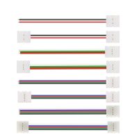 5-50Pcs 2/3/4/5Pin LED Connector Double Clip Connector Cable For 3528 WS2811 WS2812 5050 RGB RGBW RGBWW LED Strip Light