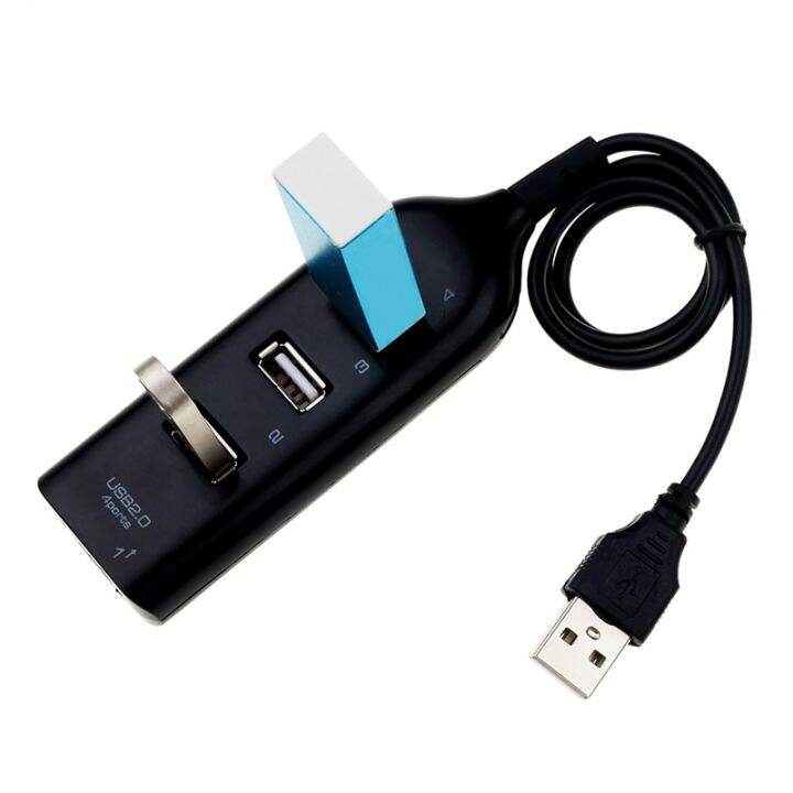 ฮับ-usb-ความเร็วสูง4พอร์ต-usb-2-0พร้อมตัวแยก-usb-สายเคเบิลขนาดเล็กใช้อะแดปเตอร์ไฟฟ้าที่เต้าเสียบหลากหลายสำหรับพีซีแล็ปท็อปโน๊ตบุค