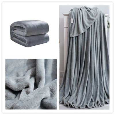 Solid Soft Living Room Bedroom Air-Conditioning Bed Blanket Sofa Bed Baby Blanket Solid Color Warm Protection Knee