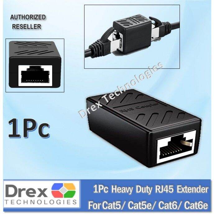 1Pc Heavy Duty Rj45 Extender Adapter Lan Cable Coupler Connector For