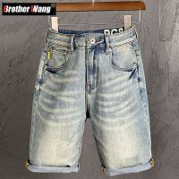 2022 Summer New Mens Regular Fit Stretch Short Jeans Vintage Style Fashion Cotton High Quality Denim Shorts Male nd Clothes