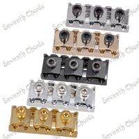 WK-Electric Guitar Locking Nuts For Double Locking Systyem Tremolo Bridge Replacement Length 42.2mm - Chrome &amp; Black &amp; Gold