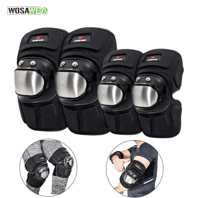 2021WOSAWE Stainless Steel Knee Protector Guard Protective Plate Motorcycle Ski Snowboard Skating Protection Elbow Knee Pads