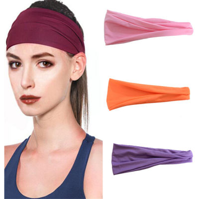 Elastic Cotton Sweat Absorption Band Solid Color Hair Accessories Yoga HairBand Hair Hoop