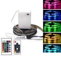 ♚❍㍿ DC5V 5050 RGB LED Strip Light Remote Control Battery Powed Waterproof LED Ribbon Tape Flex Led Light Home Decoration