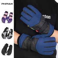 PHMAX Ski Gloves Winter Windproof Snowboard Gloves Men Women Wind Proof Thermal Fleece Touch Screen Skating Motorcycle Gloves