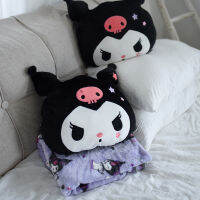 (ร้อน) TAKARA TOMY น่ารักนุ่ม Kuromi โยนหมอนผ้าห่มสไตล์ญี่ปุ่นยัดไส้อะนิเมะเบาะหลังกอด Plushies ของขวัญวันเกิดสาว