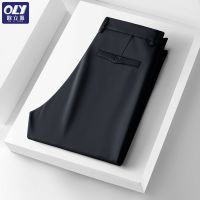 [COD] High-end series clean face non-ironing high elastic mens autumn and winter business casual high-end trousers