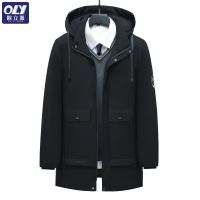 [COD] Cotton mens mid-length winter thickening 2022 new cotton-padded jacket warm men